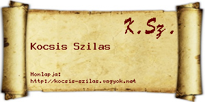 Kocsis Szilas névjegykártya